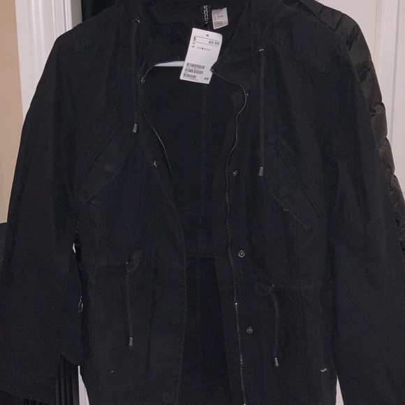 NEW H&M Black Parka Jacket - Picture 3 of 3